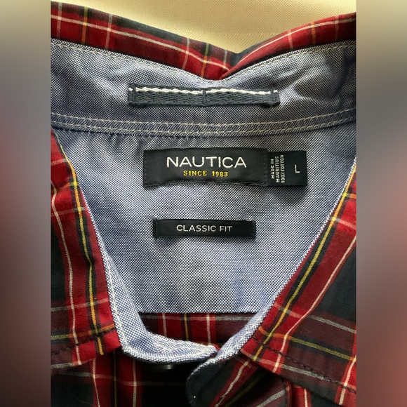 Nautica Classic Fit Plaid Button Down Shirt - Picture 3 of 7